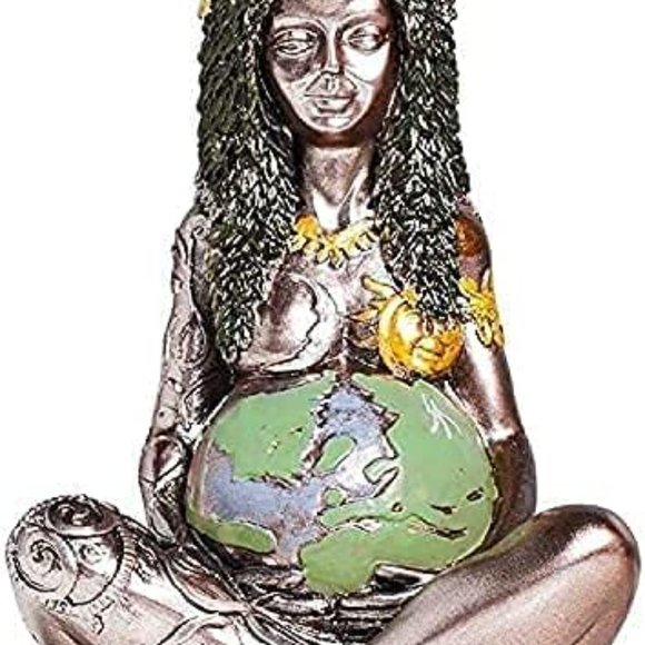 Mother Earth Statue, 6inch H Nature Moon Goddess Statue, Spiritual Figurines - Picture 2 of 7